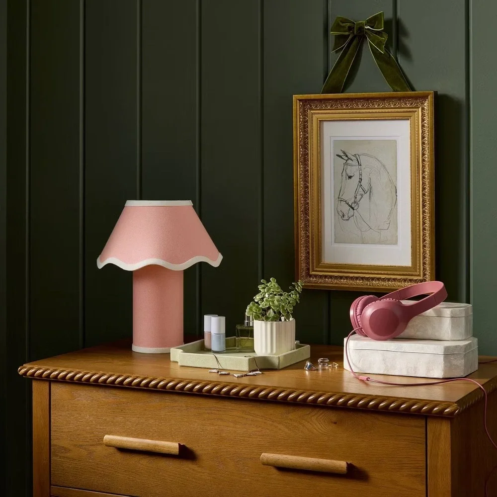 Pink Table Lamp with Fabric Base and Shade - Threshold Studio McGee, Target‎